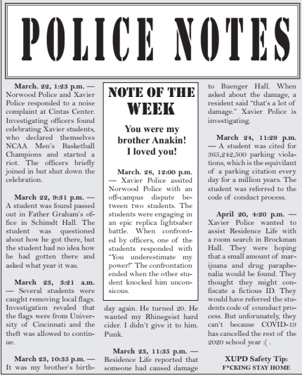 Police Handwritten Notes Example Police Notes – Xavier Newswire