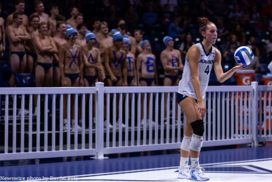 Xavier Volleyball Fights for Crosstown Win